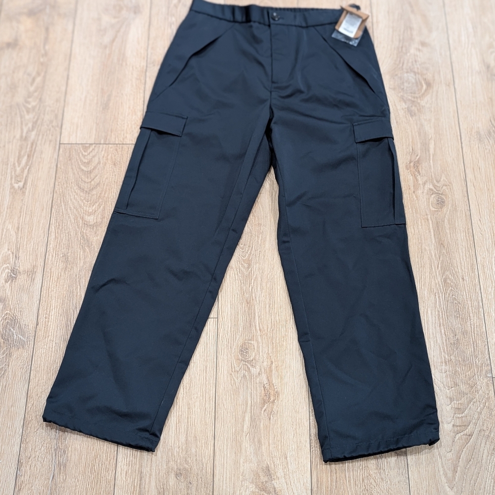 $1350 Mens Burberry "Capleton" Wool Blend Trousers Pants Charcoal Blue 50 US 34